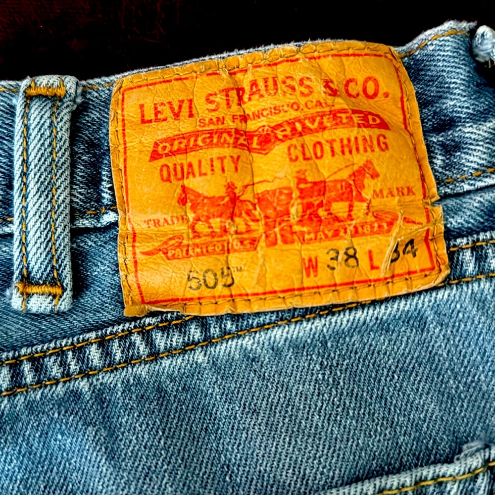 Men’s original Levi’s 505, straight fit, 38 and length 34